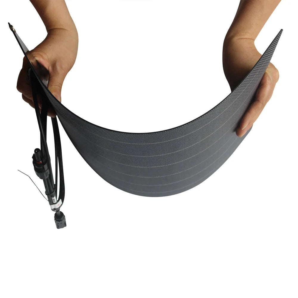 30W flexible solar panel — panel bending demonstration