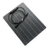 30W flexible solar panel — panel with leads at angle