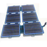 30W foldable solar charger — six-section panel front