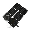 30W 30W foldable solar charger — black charger with phone demonstration