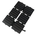 30W 30W foldable solar charger — black six-section panel unfolded