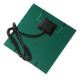 3W 12V PET Solar Panel, 145 × 145mm with 1m USB-C Lead — green rear and junction box