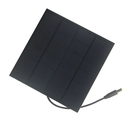 3W solar panel — panel front and DC lead