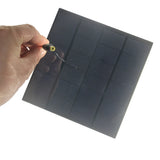 3W solar panel — panel held for size