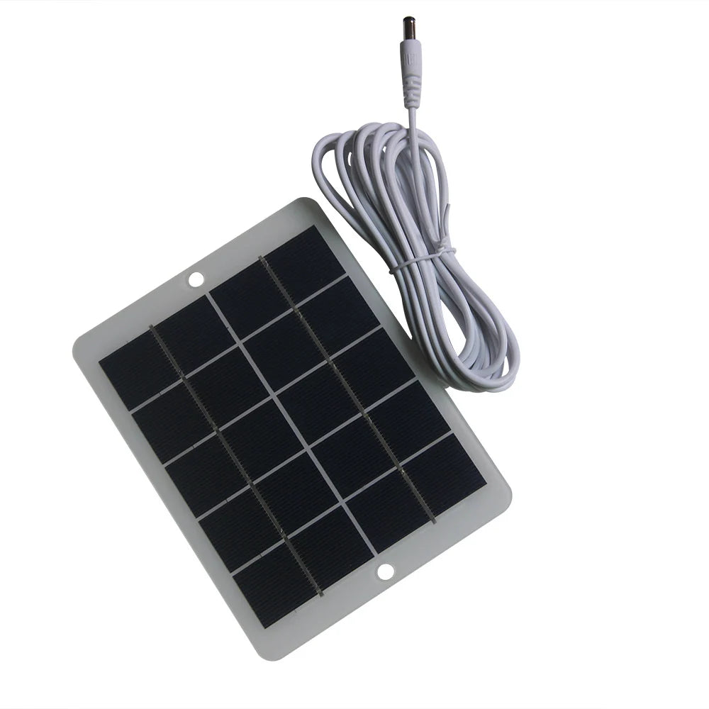 3W camera solar panel — DC5521 lead configuration