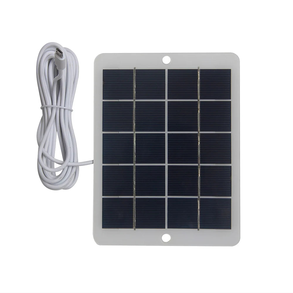 3W camera solar panel — Micro-USB lead configuration