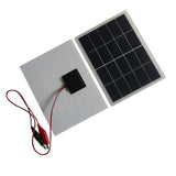 3W solar panel — front and rear panel views