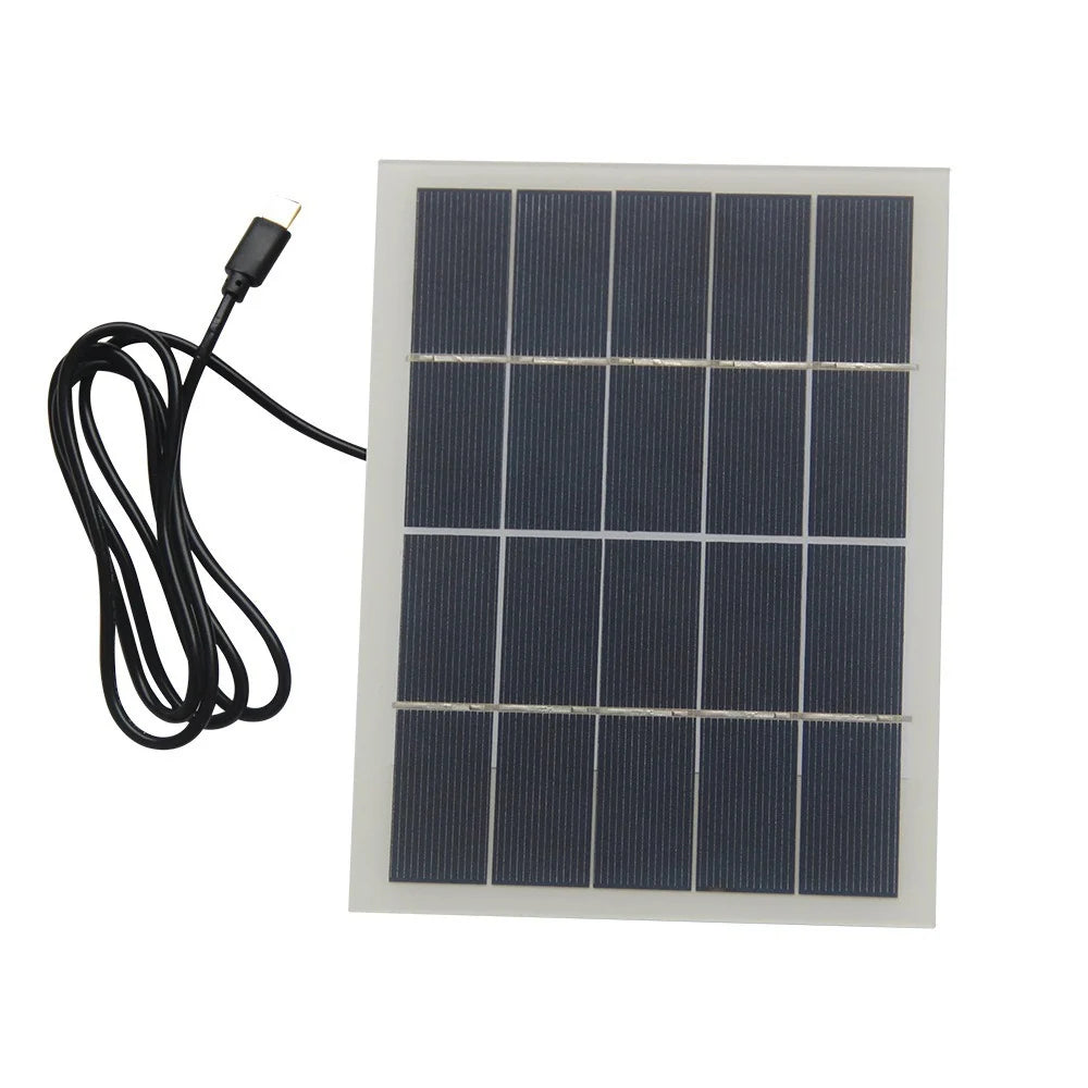 3W 3W USB-C solar panel — panel face and USB-C cable