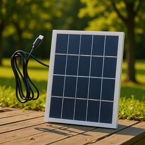 3W 3W USB-C solar panel — USB-C panel outdoors