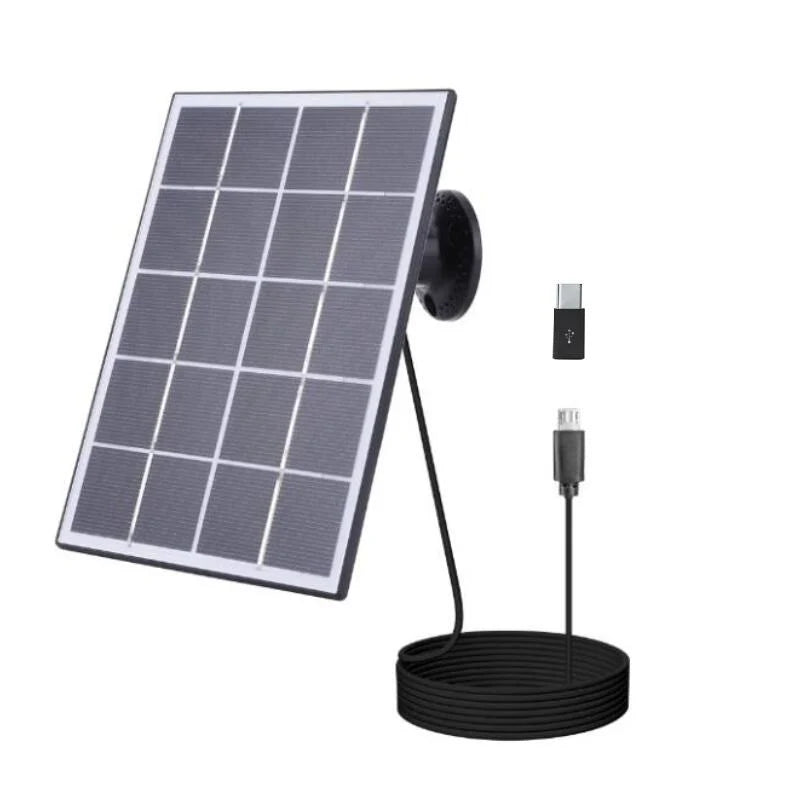 3W or 4W panel packages camera solar panel — black 3W panel and adapter