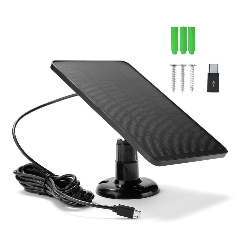 3W or 4W panel packages camera solar panel — black 4W panel and adapter