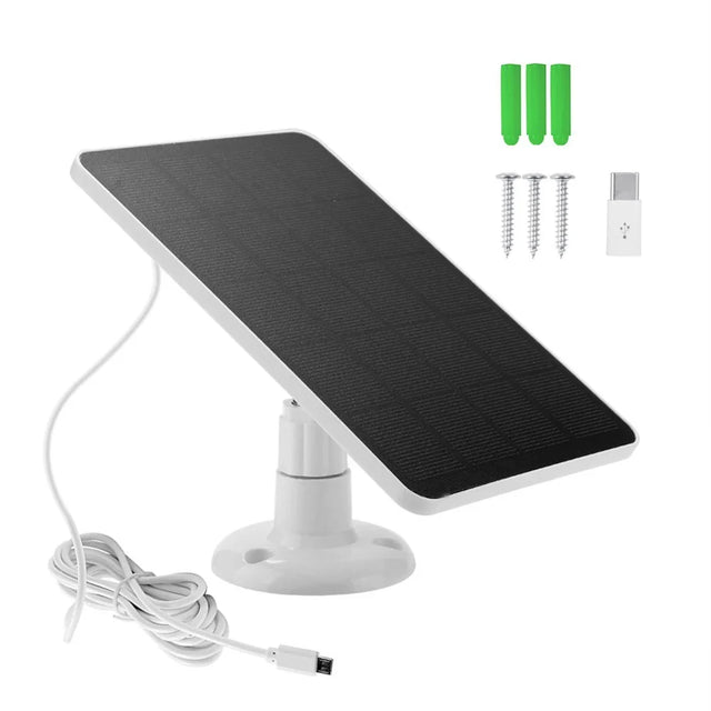 3W or 4W panel packages camera solar panel — white 4W panel and adapter