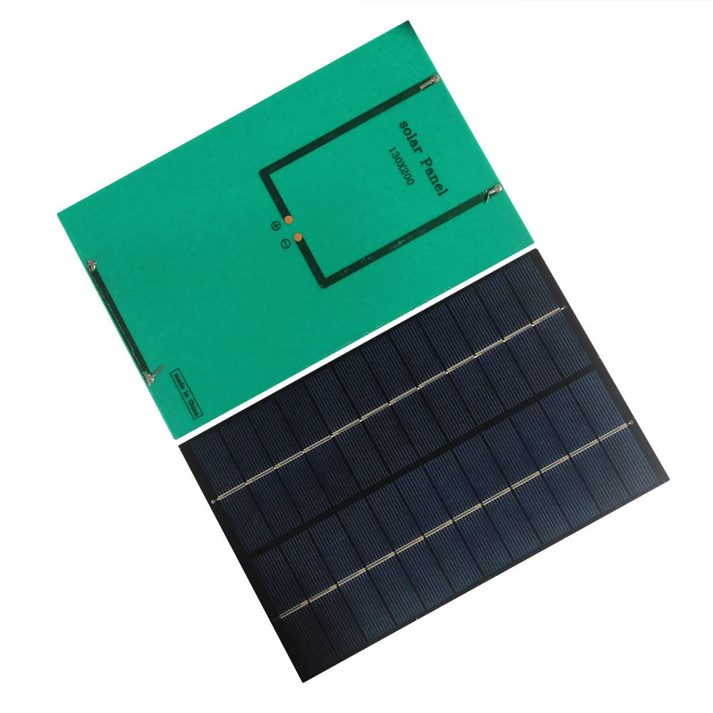 4.2W mini solar panel — front and rear panel views