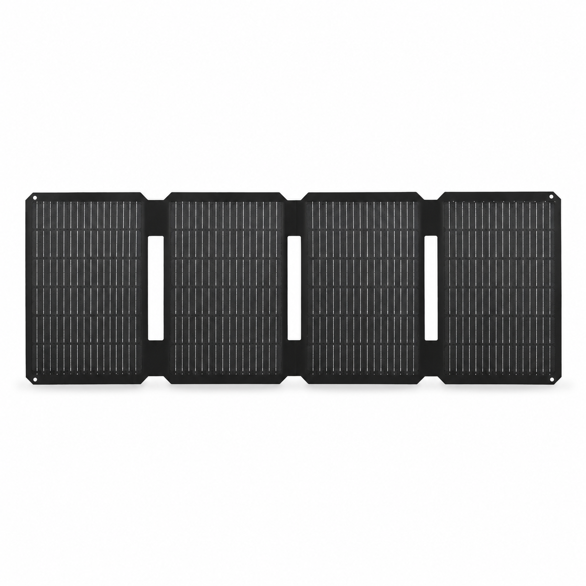 45W four-panel foldable solar charger opened on a clean white background
