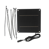 4W solar panel — panel cable ties and DC lead