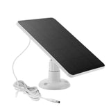 4W 4W camera solar panel — white panel with round DC connector