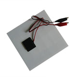 4W solar panel with battery clips — rear cable and clips