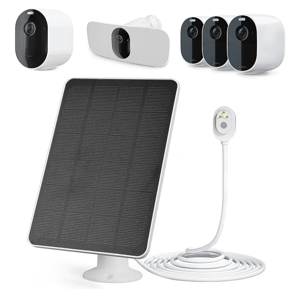 4W Arlo camera solar panel — white panel camera compatibility overview