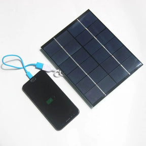 5.2W solar panel — USB panel charging demonstration