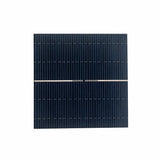 52mm square PERC solar cell with one central busbar on a white background