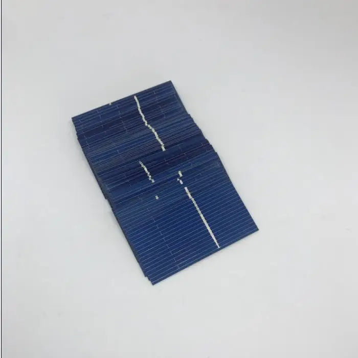 Stack of 52mm x 26mm polycrystalline solar cells