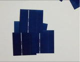 Group of square 52mm x 52mm polycrystalline solar cells