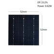 52mm x 52mm bifacial PERC solar cell with 23.2% efficiency and 0.62W power labels