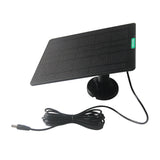 5W camera solar panel — black DC5521 panel and mount