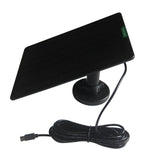 5W camera solar panel - black panel with USB-C lead