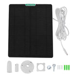 5W camera solar panel — white panel and mounting fixings