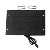 5W solar panel — panel with two carabiners