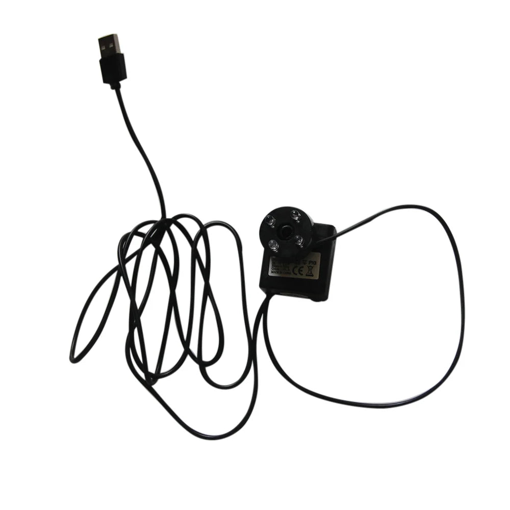 5W solar fountain pump — USB pump and light ring