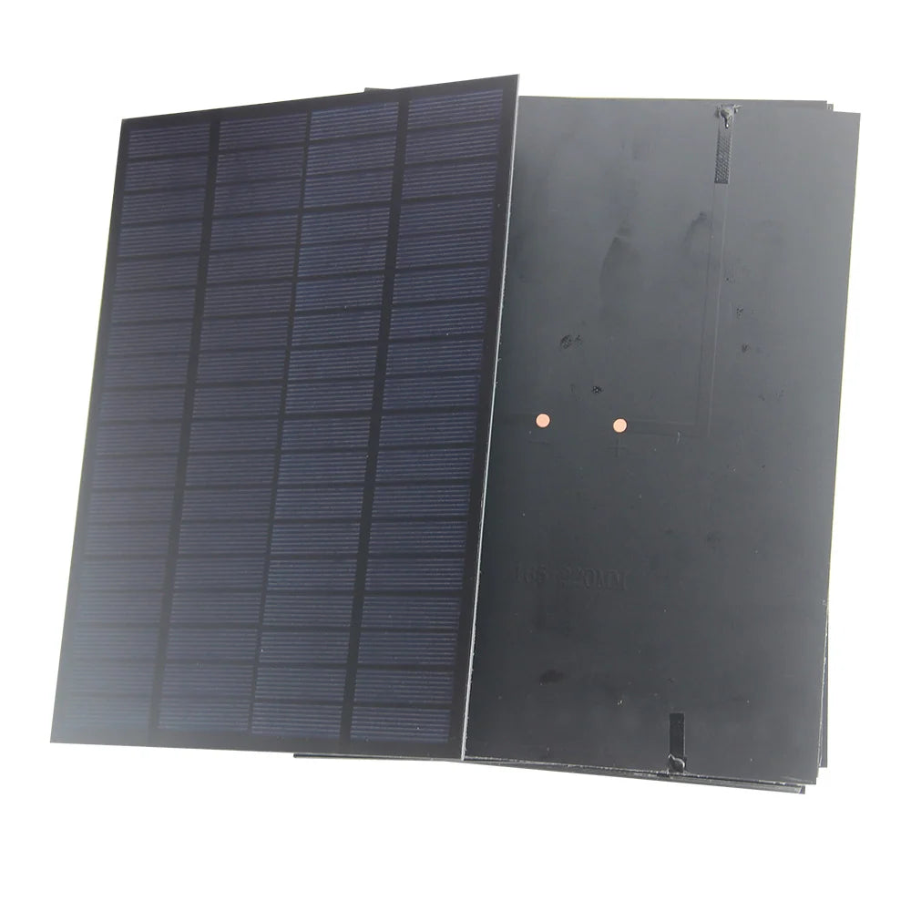 5W mini solar panel — front and rear panel