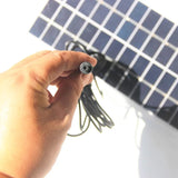5W 5W solar panel — DC connector close-up