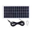 5W 5W solar panel — panel DC lead and carabiner