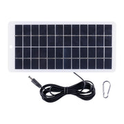 5W 5W solar panel — panel DC lead and carabiner