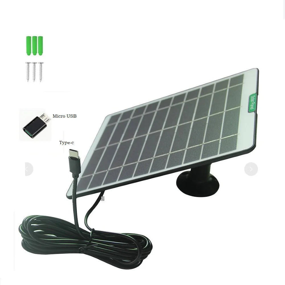 Black camera solar charger and adapter
