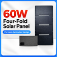 60W four-fold laminated solar panel with English product heading