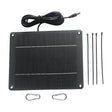 6W 12V panel with DC lead carabiners and four ties