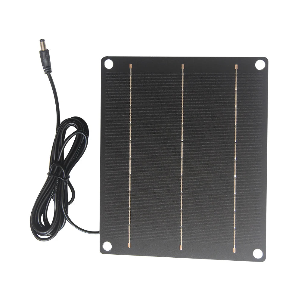 6W solar fan kit — panel face and DC lead