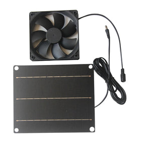 6W solar fan kit — panel front and fan