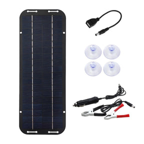 6W solar panel — panel and cable accessories