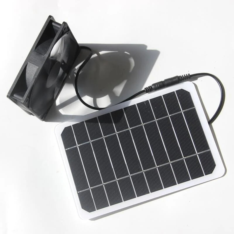 6W solar fan kit — fan and panel separated