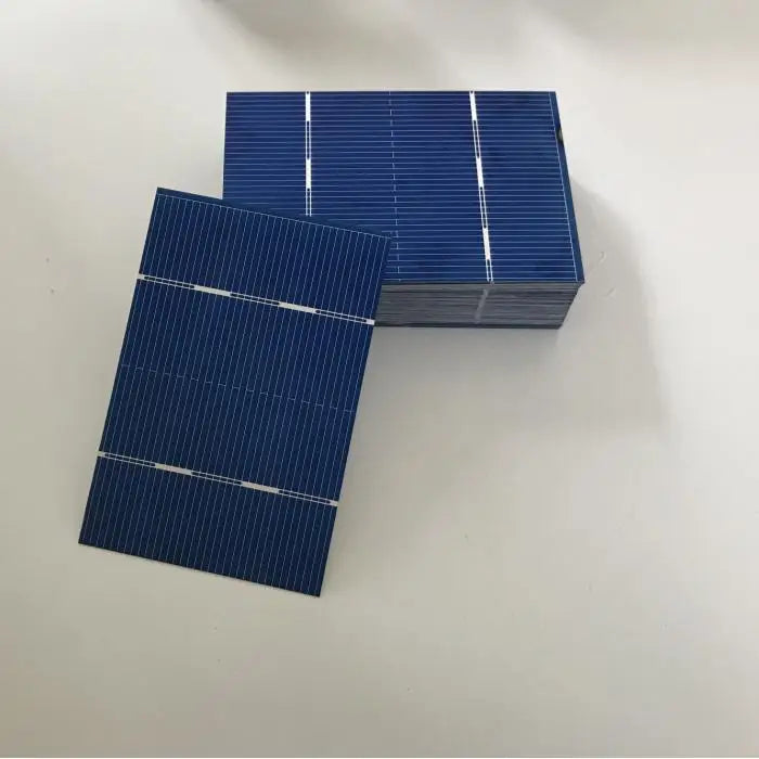 Stacks of 78mm x 52mm polycrystalline solar cells