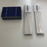 Fifty 78mm x 52mm polycrystalline solar cells with soldering wire