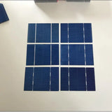 Fifty 78mm x 52mm polycrystalline solar cells arranged in rows
