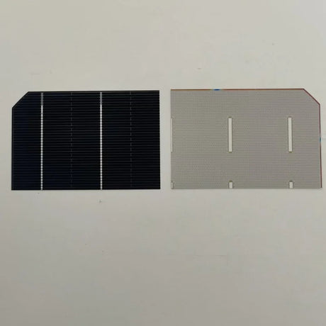 Rear contact layout of a 78mm x 52mm solar cell