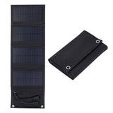 7W foldable solar charger — alternate open and folded panel