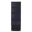 7W foldable solar charger — four-fold panel and dual USB outputs
