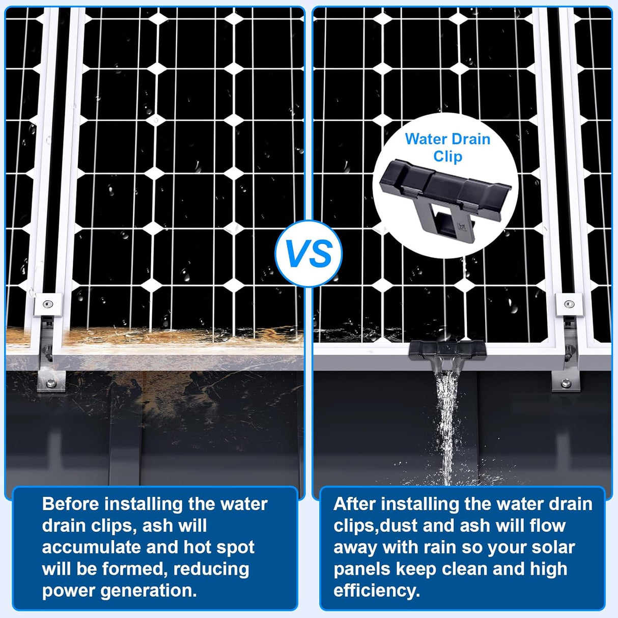 Solar panel mounting bracket installation detail